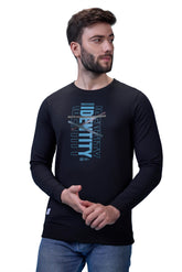 Black Graphic Full Sleeves T-Shirt