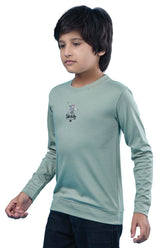 Urban Casual Full Sleeves Green Sweatshirt
