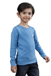 Blue Printed Boys Full Sleeves Sweatshirts