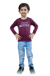 Purple Printed Boys Full Sleeves Sweatshirts