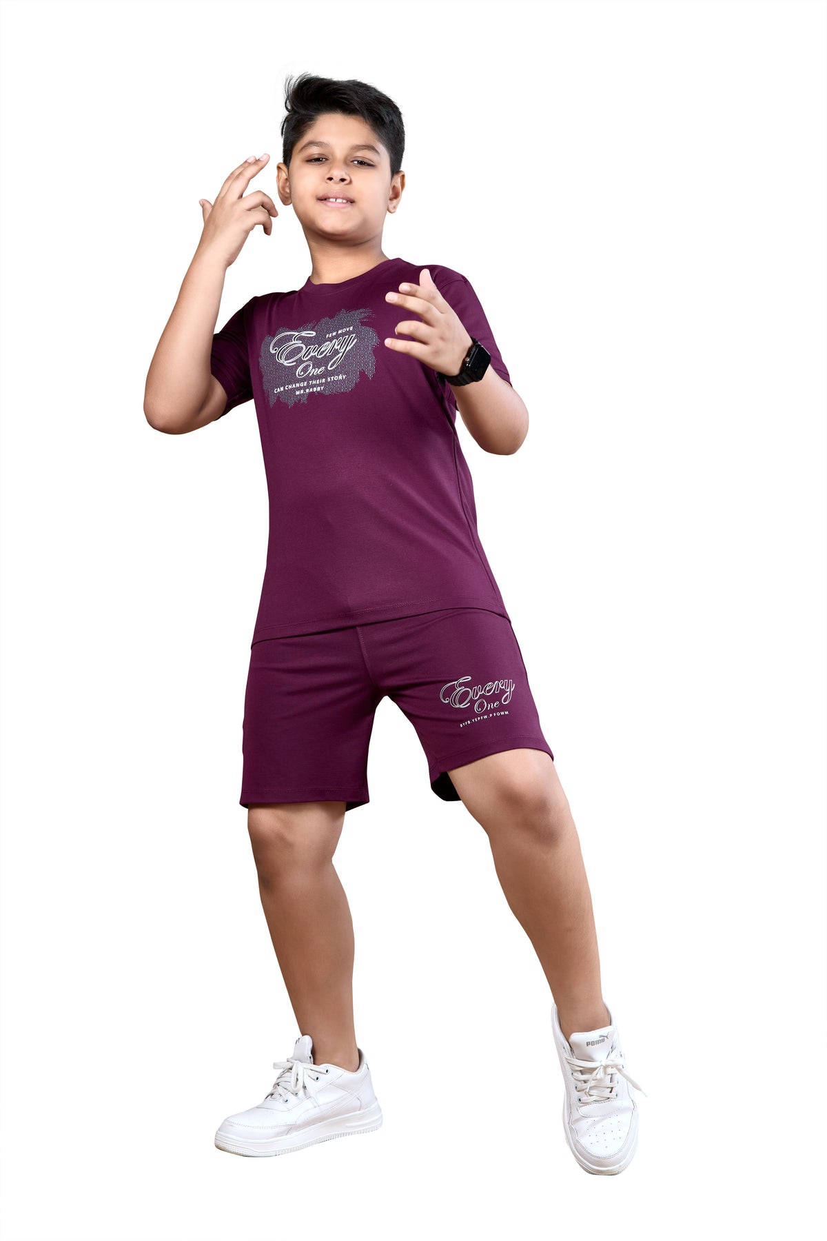 Burgundy Graphic Printed Co-ord Set
