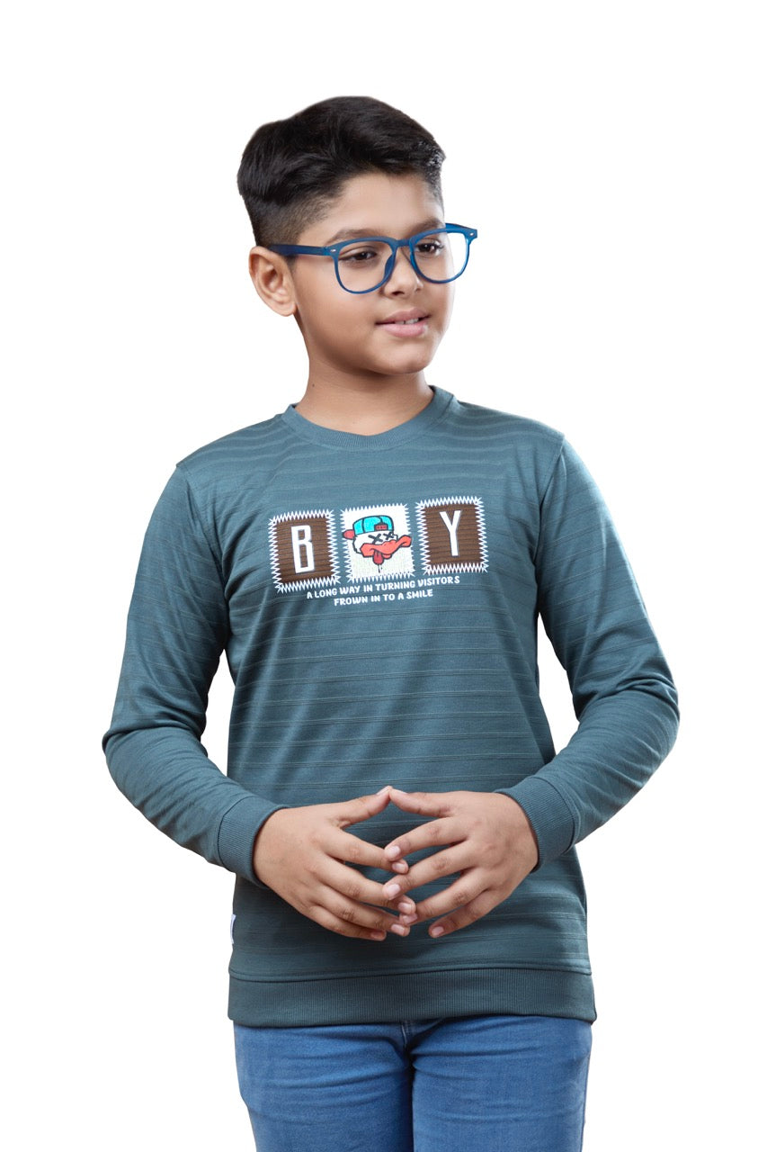 City Vibes Graphic Teal Sweatshirt