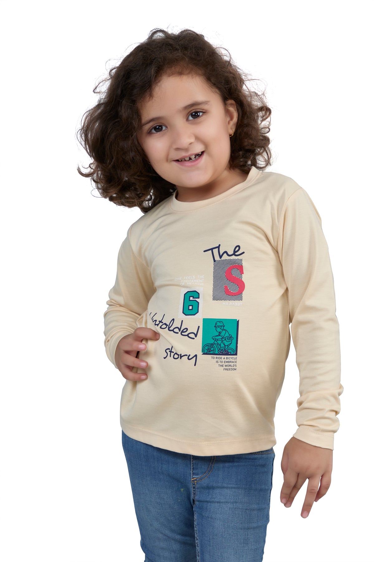 Soft Cream The 6 Untold Story Graphic Girls’ Full Sleeves T-Shirt